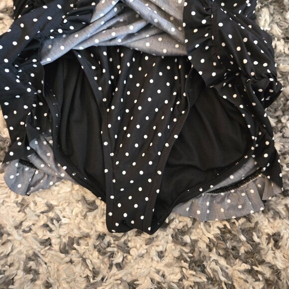 Jantzen Polka Dot Halter One-Piece Swimsuit - Pin-Up Style - Size 14 - Picture 2 of 5